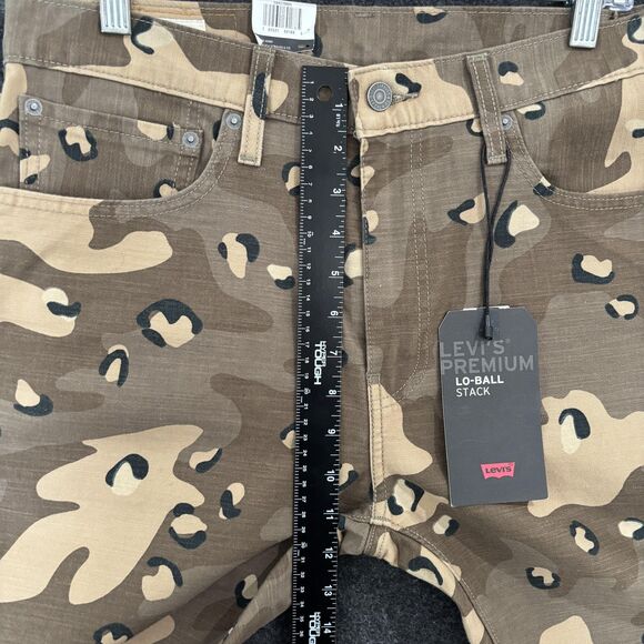 Levis Premium Lo-Ball Stack Jeans Men's 34 Camo Slim Taper Pants 59437-0005 - Picture 9 of 16